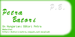 petra batori business card
